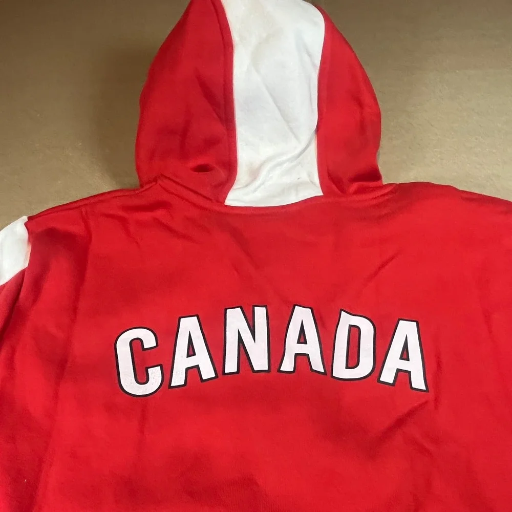 FIFA Womens World Cup 2023 Canada Hoodie Red Full Zip Youth Large 14/16 NWT